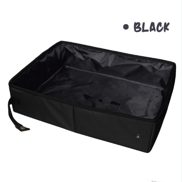 Draagbare kattenbak voor op reis - Zwart