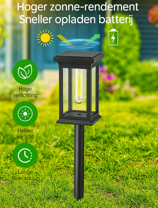Grondspot Solar LED Vierkant - Half-ingegraven Tuinverlichting